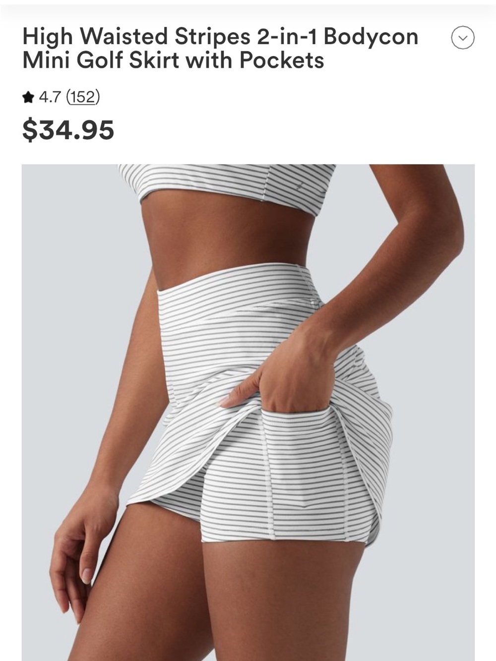 Halara high waisted mini golf Skort